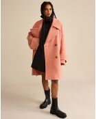 Manteau oversize 100% Laine Vendeta blush