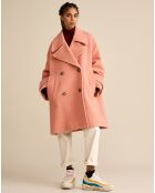 Manteau oversize 100% Laine Vendeta blush