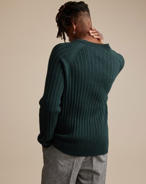 Pull 100% Laine Arist vert foncé
