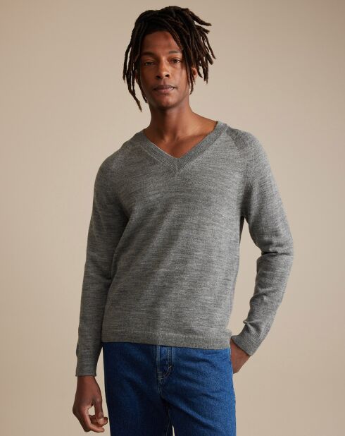 Pull 100% Laine Arivat gris