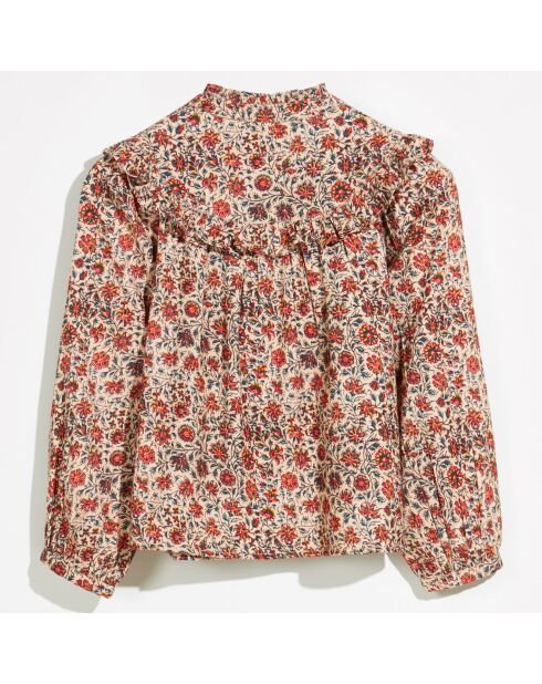 Blouse en Coton & Laine Hicons à fleurs beige/orange