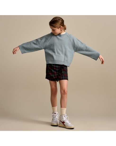 Pull sweat en Coton & Laine mélangés Goumca bleu clair