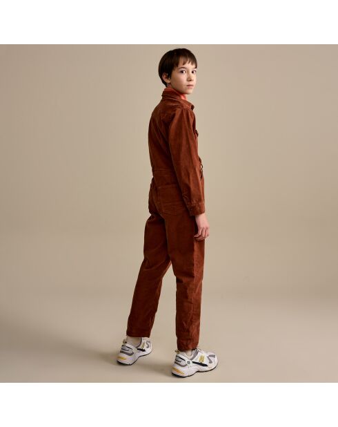 Purify Jumpsuit aus Haselnusssamt