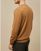 Pull 100% Laine Mérinos Jamon camel