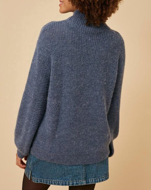 Pull en Laine mélangée Oria bleuet