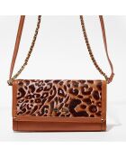 Pochette en Cuir Meryl marron -  24x12.5x3 cm