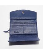 Pochette en Cuir Liyane bleue - 20x12x4 cm