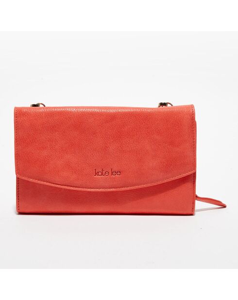Pochette en Cuir Perryne rouge - 20x12x4.5 cm