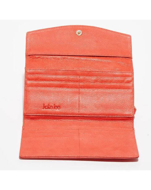 Pochette en Cuir Liyane rouge - 20x12x4 cm