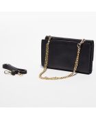 Pochette en Cuir Perryne noire - 20x12x4.5 cm