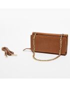 Pochette en Cuir Liyane cognac - 20x12x4 cm