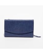 Pochette en Cuir Perryne bleue - 20x12x4.5 cm