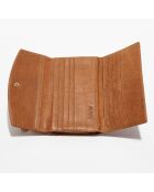 Pochette en Cuir Perryne tabac - 20x12x4.5 cm