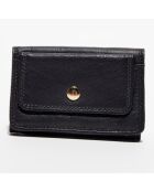 Porte-monnaie en Cuir Yina noir - 7x10x2 cm