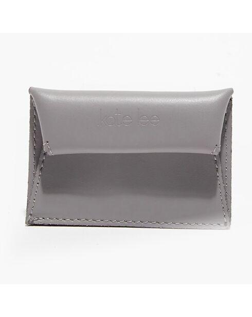 Porte-monnaie en Cuir Rila gris - 10x7cm