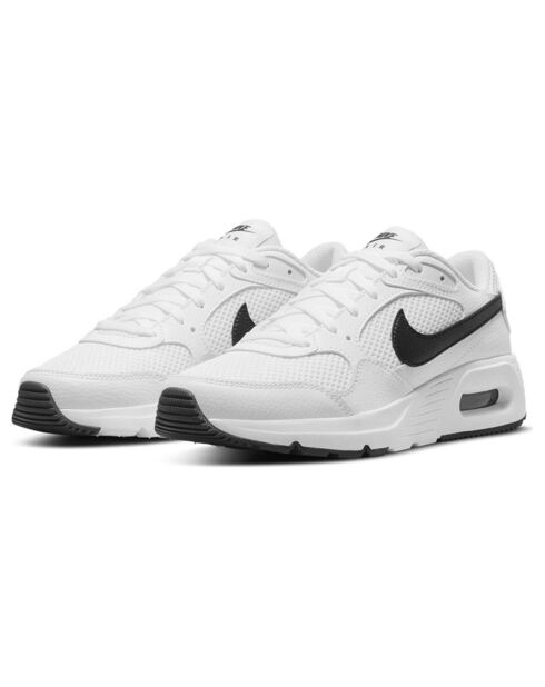 Baskets en Cuir & Maille Air Max Sc blanc/noir