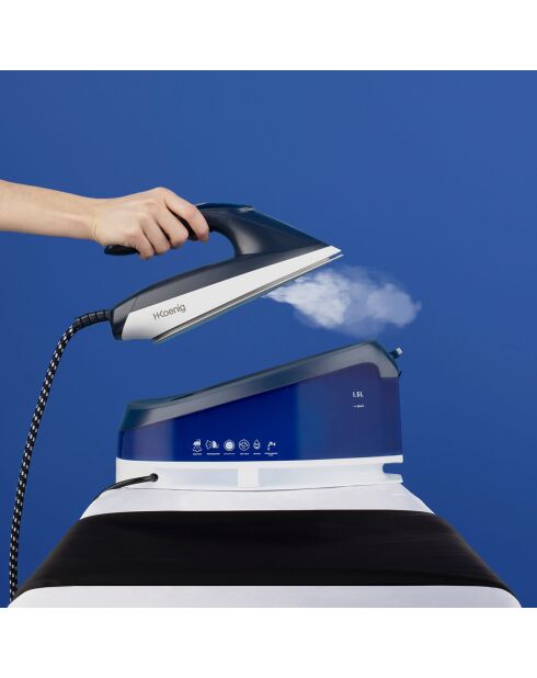 Centrale vapeur bleu/blanc