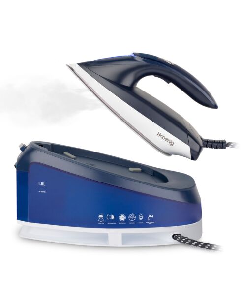 Blauw/wit stoomstation