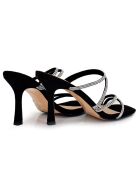 Mules en Cuir Marley noir/argenté - Talon 6 cm