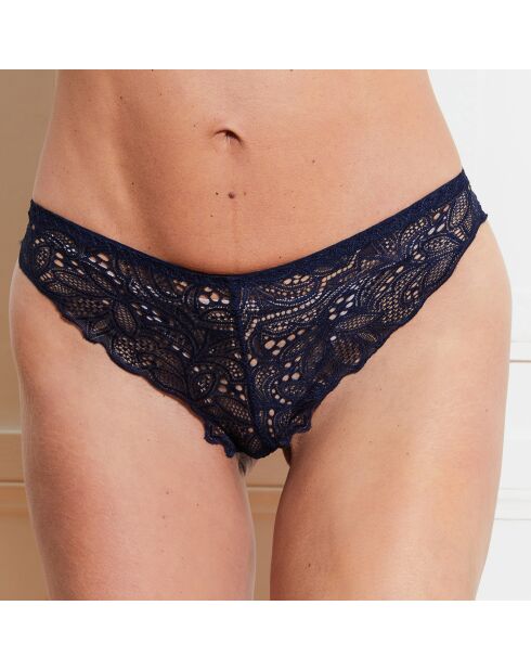3 Tangas Apoline noir/ivoire/bleu marine