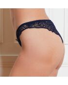 3 Tangas Apoline noir/ivoire/bleu marine