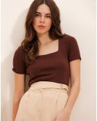 Top Emma marron