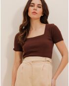 Top Emma marron
