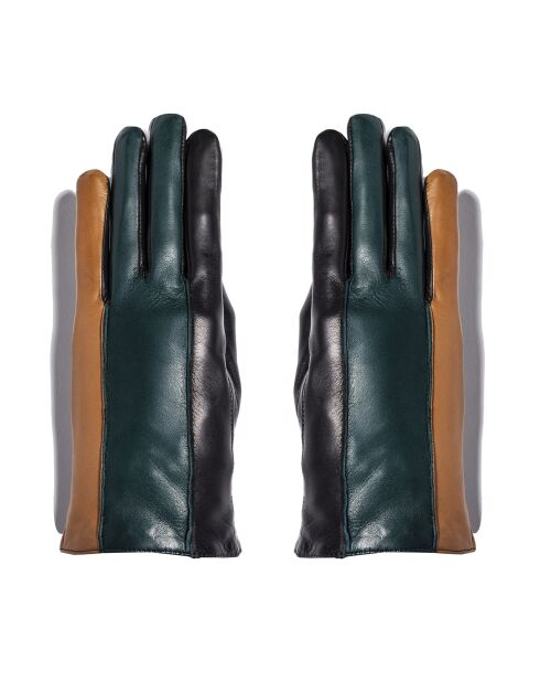 Gants en Cuir d'Agneau doublure Soie Debby agave
