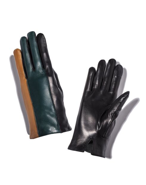 Gants en Cuir d'Agneau doublure Soie Debby agave