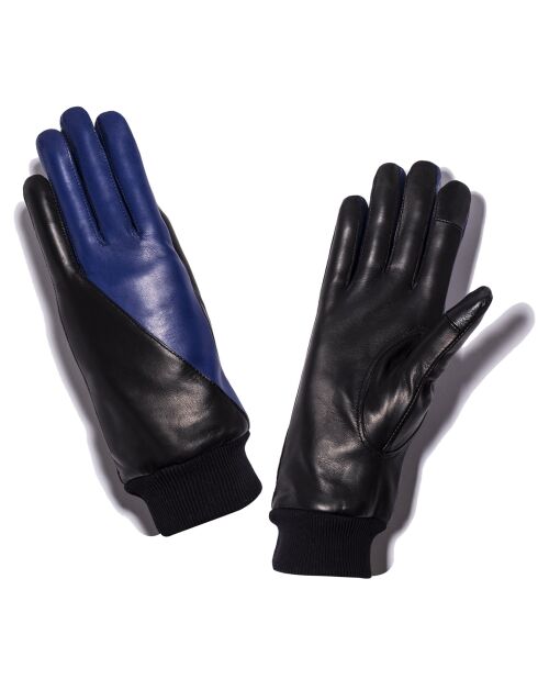 Gants en Cuir d'Agneau doublure Cachemire Gael marine