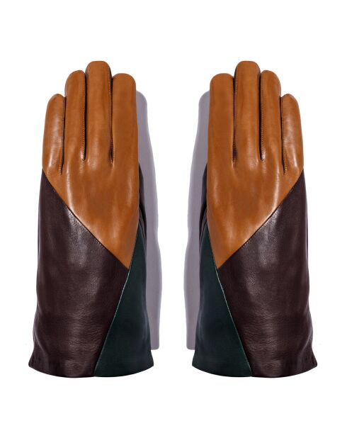 Gants en Cuir d'Agneau doublure Soie Geoffrey biche