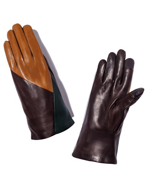 Gants en Cuir d'Agneau doublure Soie Geoffrey biche