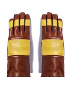 Gants en Cuir d'Agneau doublure Soie Gardiniero ocre