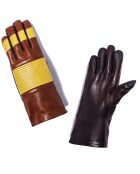 Gants en Cuir d'Agneau doublure Soie Gardiniero ocre