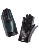 Gants en Cuir d'Agneau doublure Cachemire Halley noir/agave