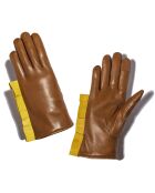 Gants en Cuir d'Agneau doublure Cachemire Happy camel