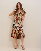 Robe Hawa marron/corail