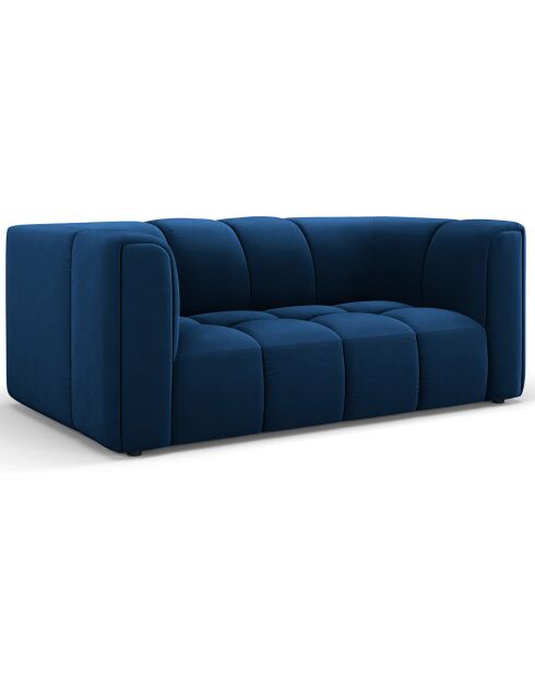 Canapé Velours Adams 2 Places bleu roi - 166x96x70 cm