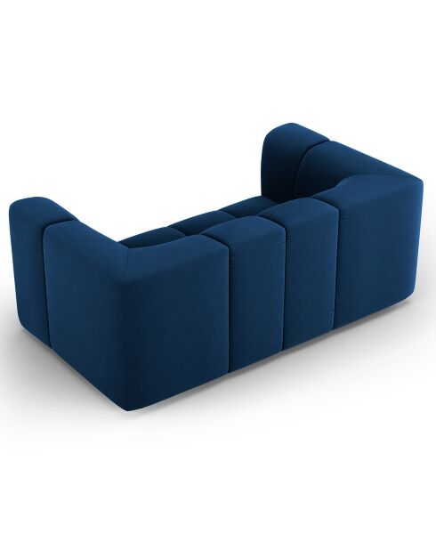 Canapé Velours Adams 2 Places bleu roi - 166x96x70 cm