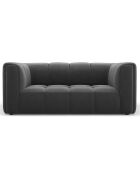 Canapé Velours Adams 2 Places gris - 166x96x70 cm