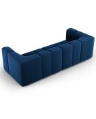 Canapé Modulaire Velours Adams 3 Places bleu roi - 226x96x70 cm