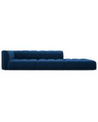 Canapé Modulable droit en Velours Adams 4 Places bleu roi - 293x96x70 cm