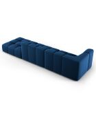 Canapé Modulable droit en Velours Adams 4 Places bleu roi - 293x96x70 cm