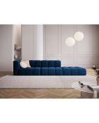 Canapé Modulable droit en Velours Adams 4 Places bleu roi - 293x96x70 cm