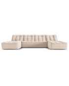 Canapé Panoramique Modulable Moni 6 Places beige - 329x172x91 cm