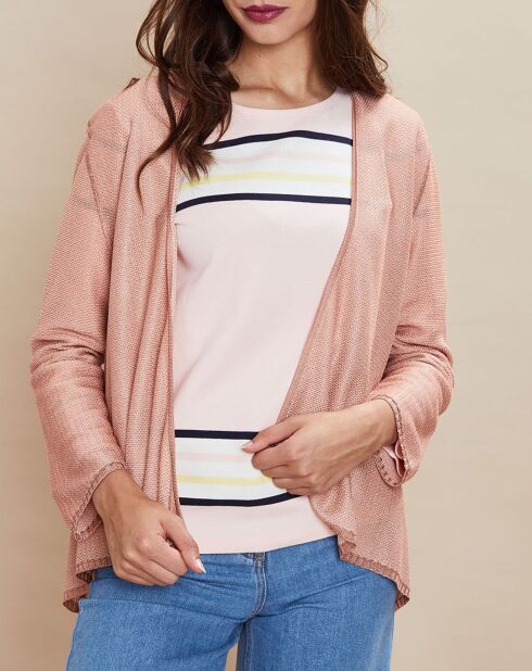 Gilet fin Galatée rose