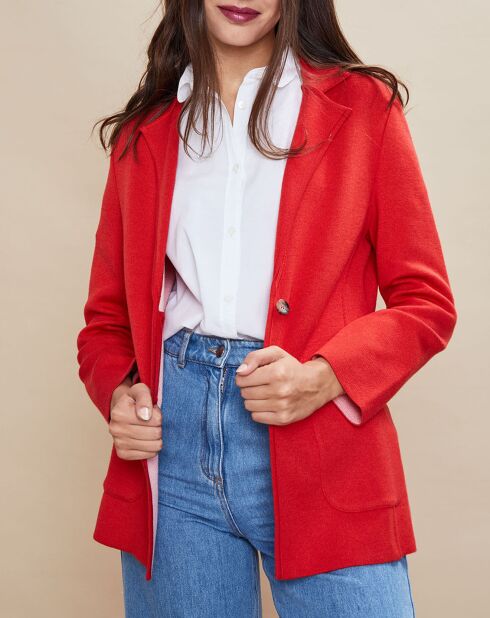 Veste blazer en Laine mélangée Voilier rouge