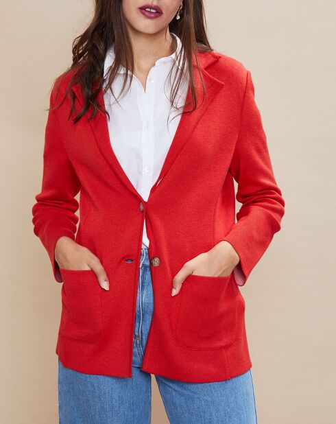 Veste blazer en Laine mélangée Voilier rouge