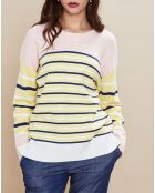 Pull marinière en Laine mélangée Abime jaune/écru