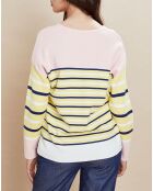 Pull marinière en Laine mélangée Abime jaune/écru